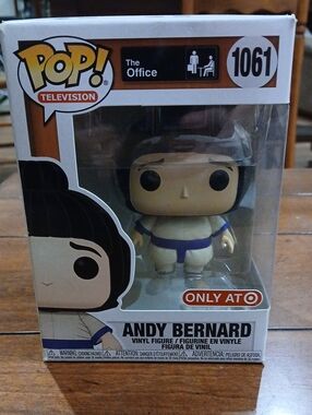 Funko Pop! Andy Bernard Vinyl Figure - White with Purple Details